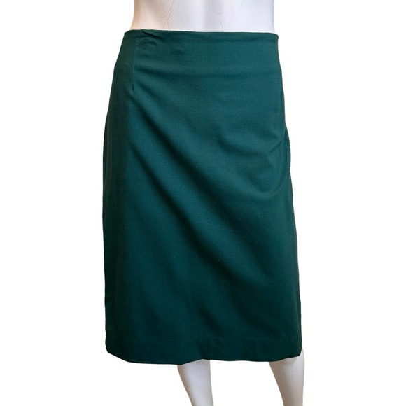 M.M. LAFLEUR Dresses & Skirts - M.M. LAFLEUR Green Pencil Washable Wool Skirt sz 14